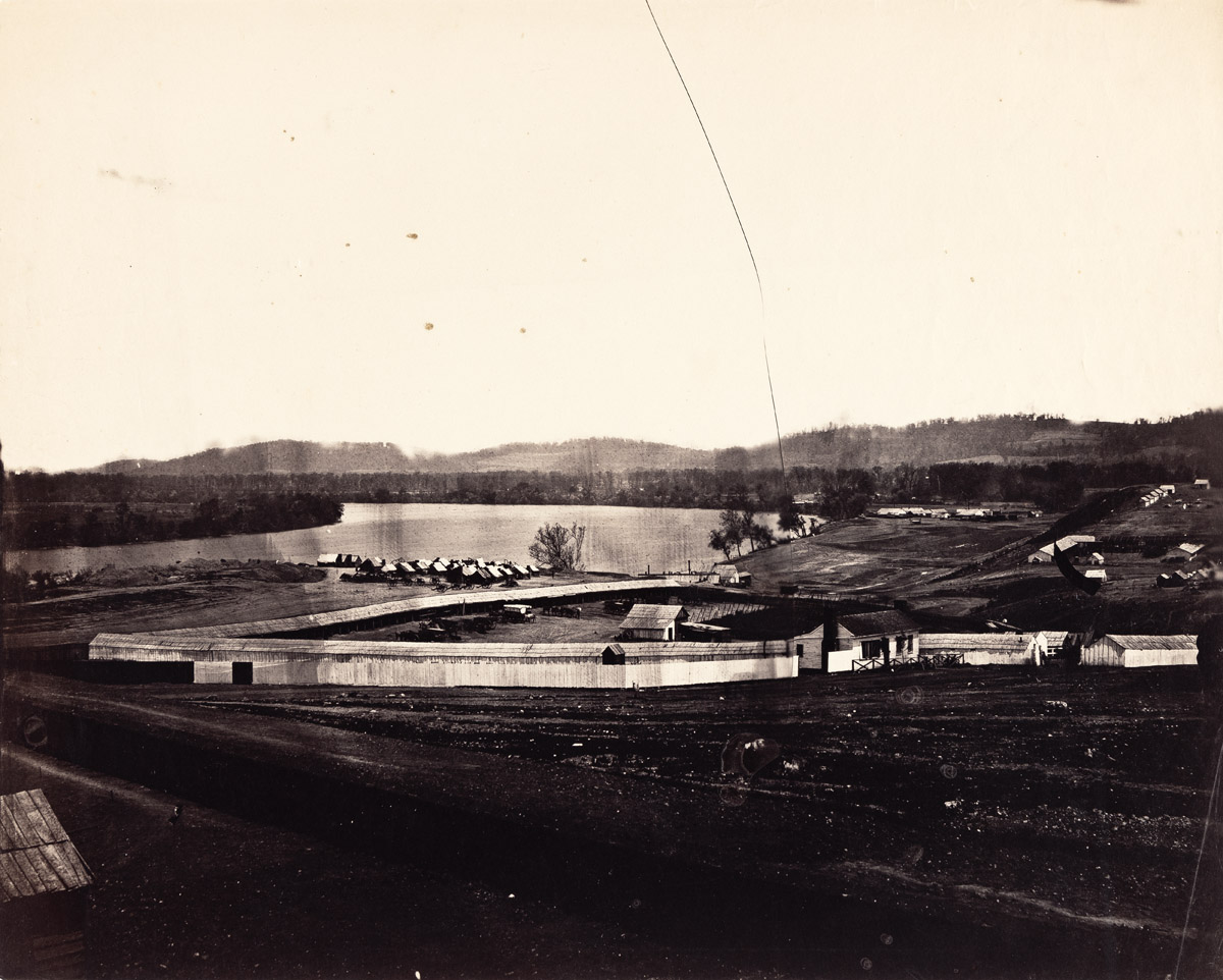 ISAAC H. BONSALL (1833-1909) Federal Supply Depot on Tennessee River, Chattanooga, Tennessee.